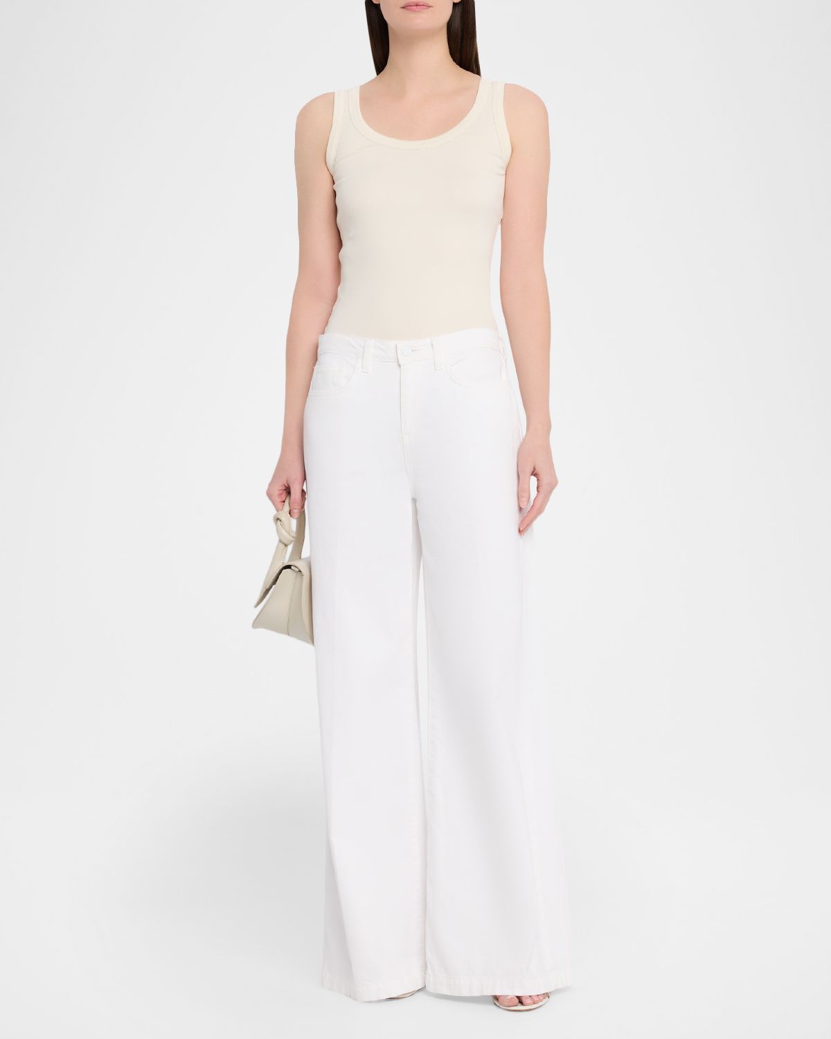 FABIANA FILIPPI Shimmer-Trim Ribbed Jersey Tank Top