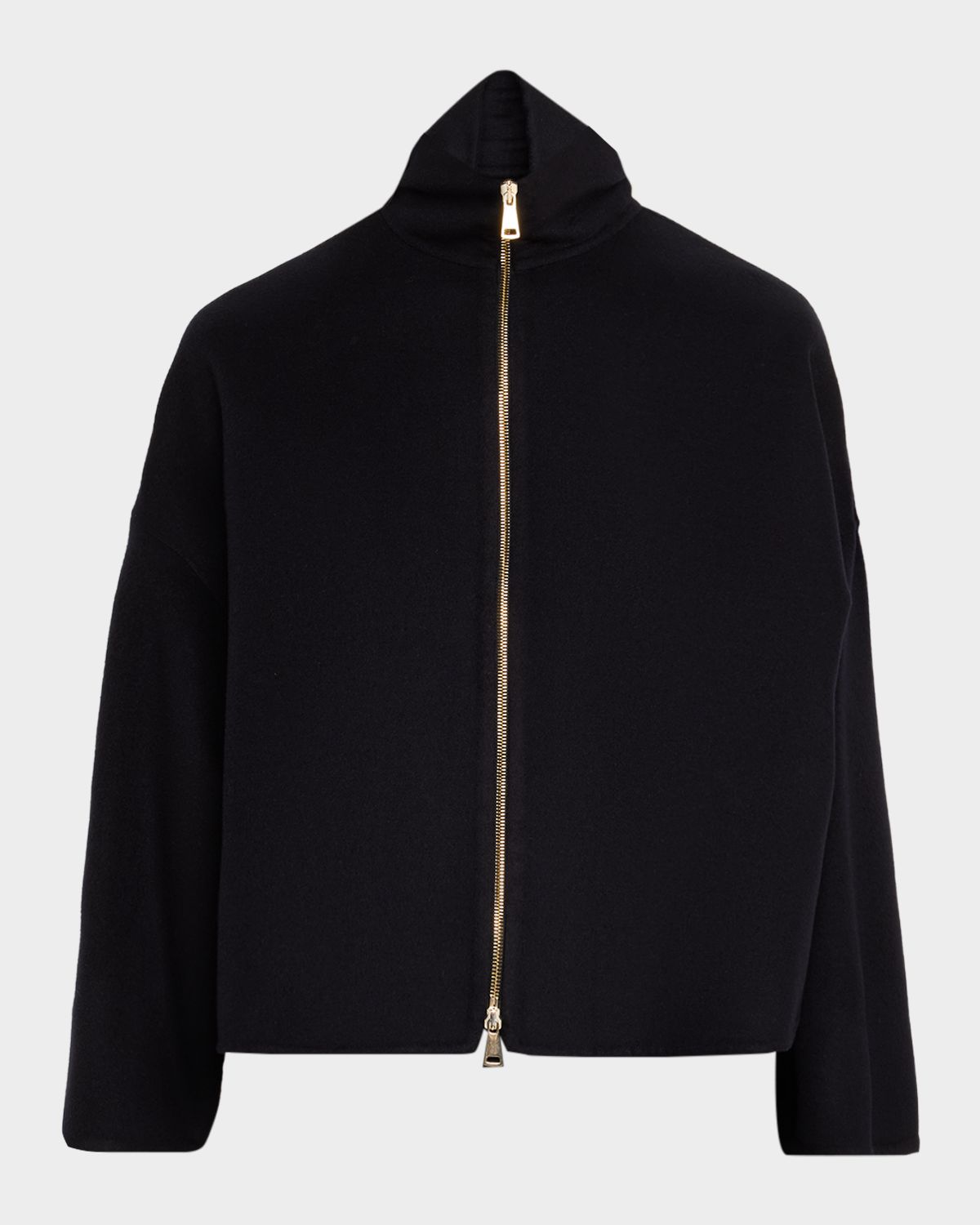 FABIANA FILIPPI Zip-Front Double Wool Coat