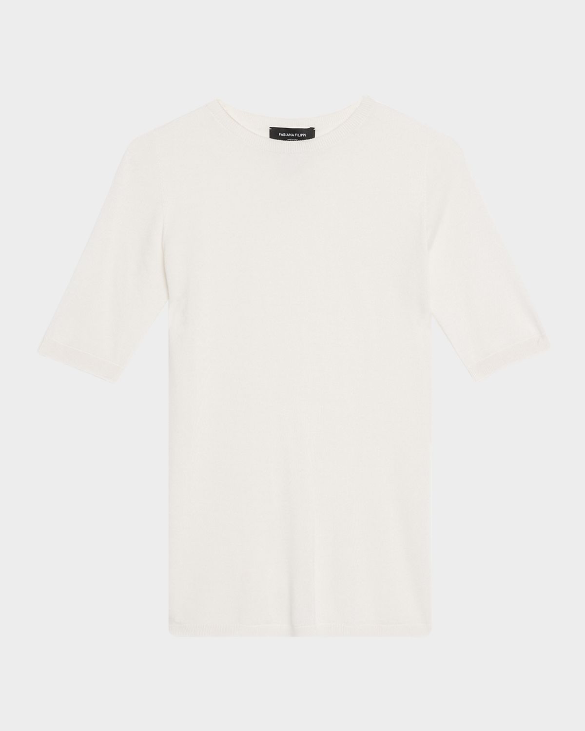 FABIANA FILIPPI Crewneck Silk Knit T-Shirt