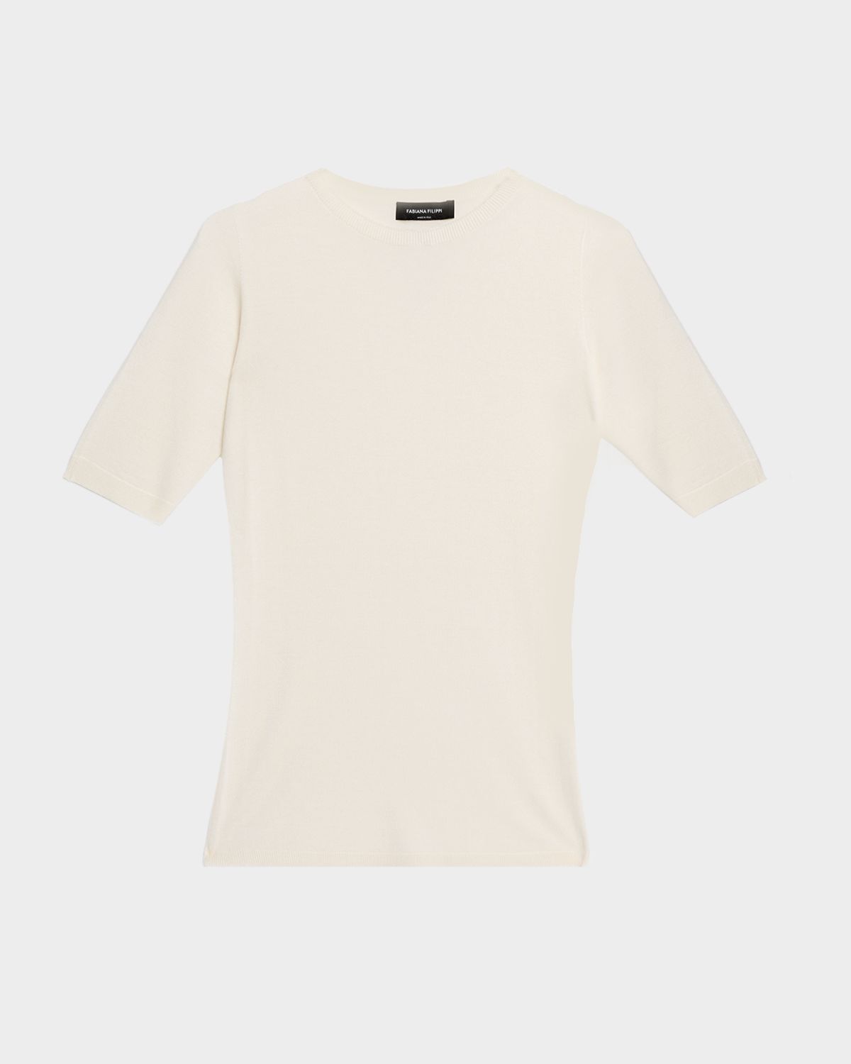 FABIANA FILIPPI Crewneck Silk Knit T-Shirt