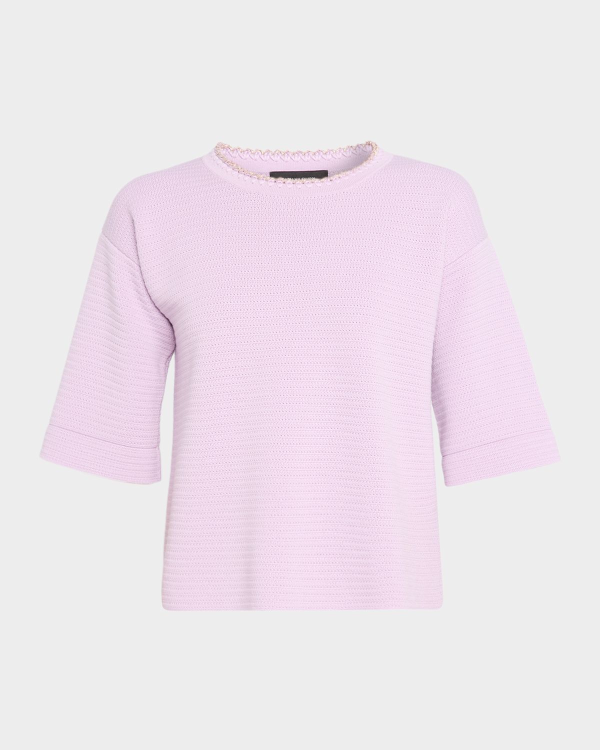 FABIANA FILIPPI Bead-Trim Crewneck Knit T-Shirt