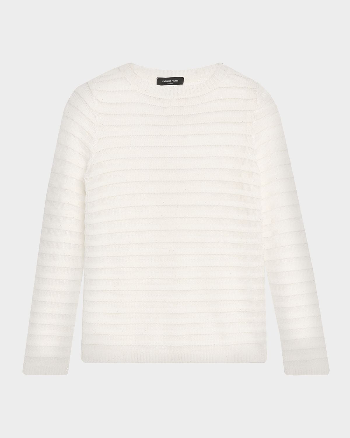 FABIANA FILIPPI Ribbed Sequin Knit Sweater