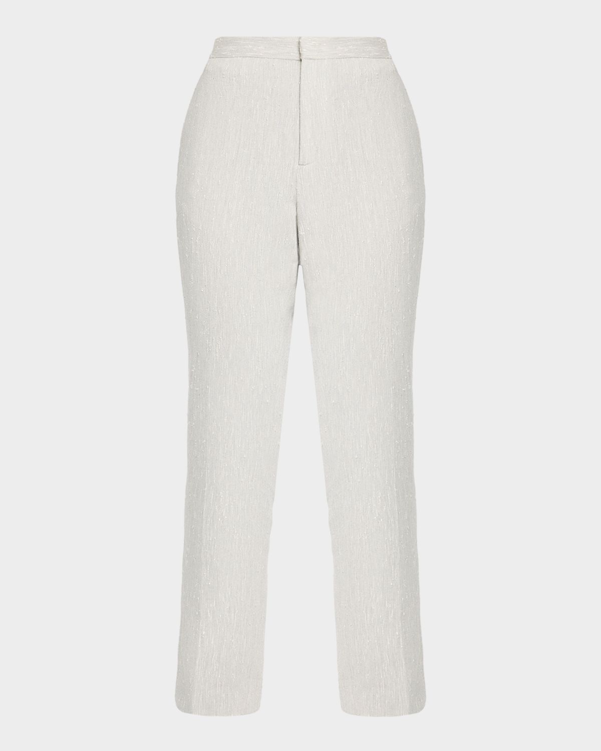 FABIANA FILIPPI Slubbed Crop Slim Trousers