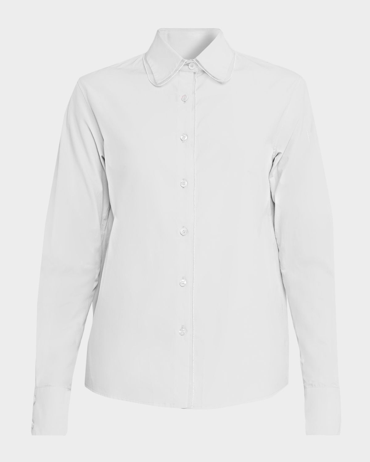 FABIANA FILIPPI Tulle-Trim Cotton Poplin Shirt