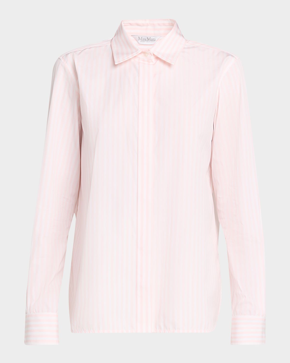 Max Mara Studio Striped Cotton Button-Down Shirt