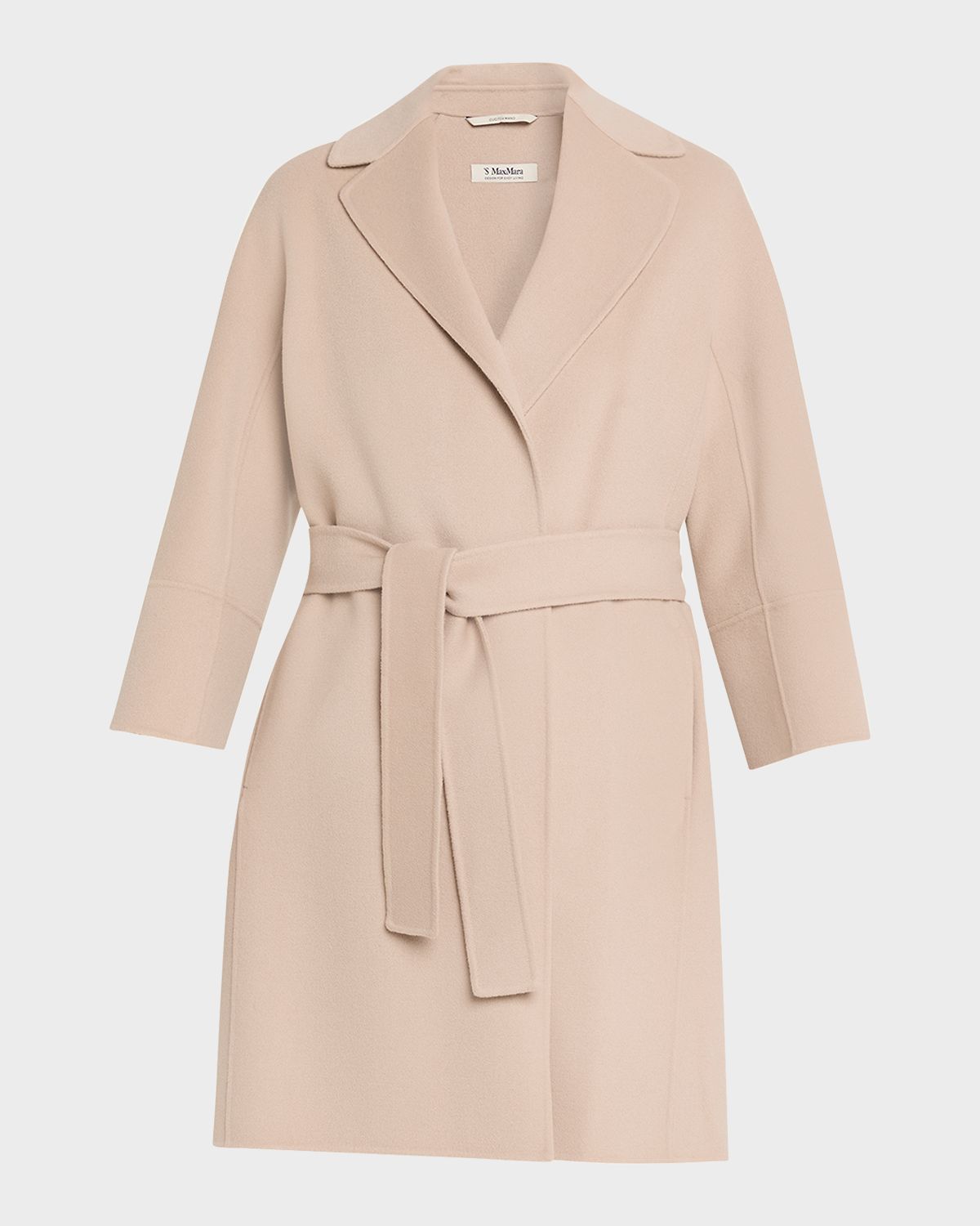 Max Mara Studio Double-Faced Wool Wrap Coat