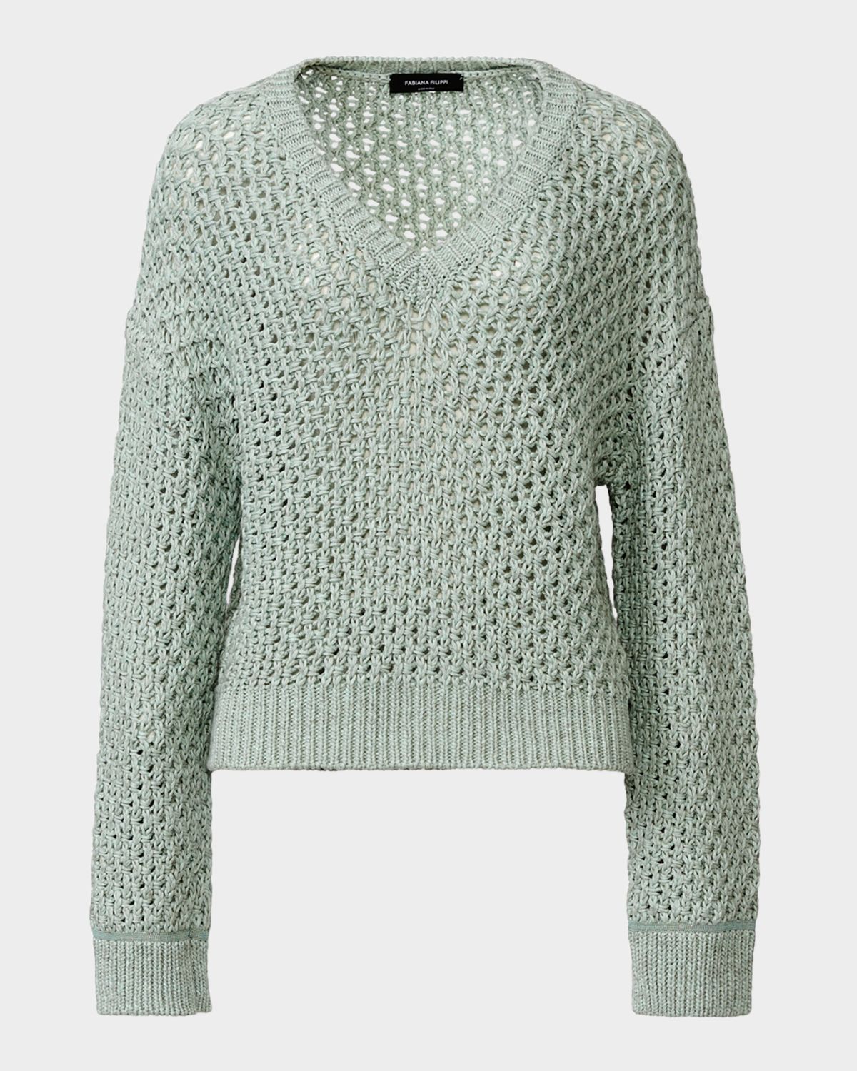 FABIANA FILIPPI Mouline Open-Stitch Knit Sweater