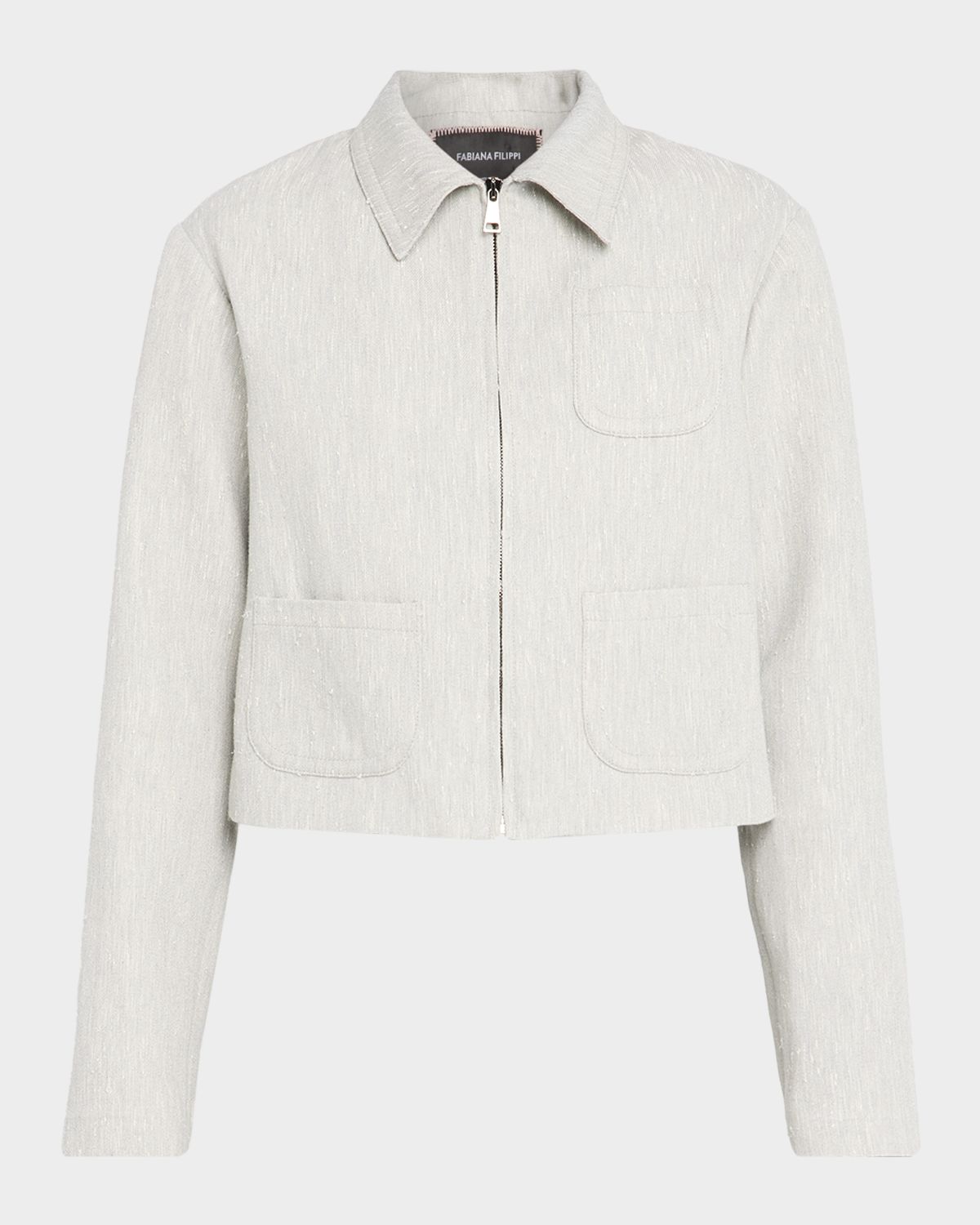 FABIANA FILIPPI Cropped Zip-Front Fil Coupe Jacket