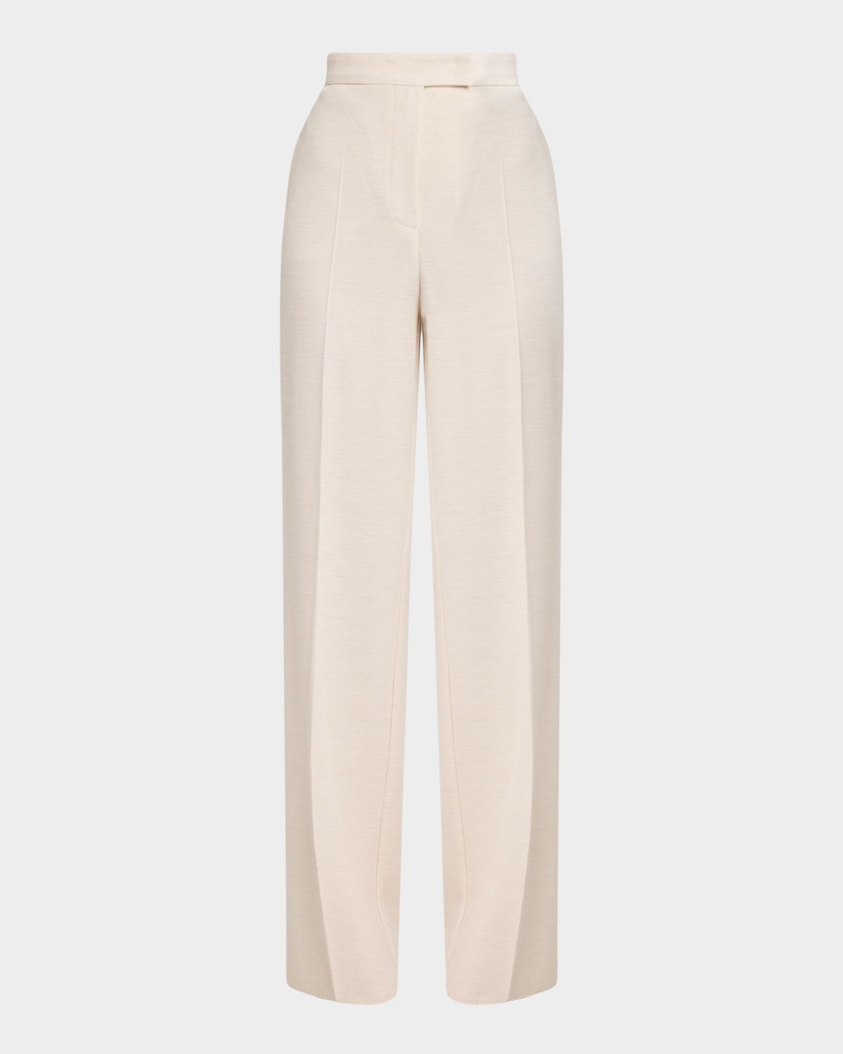 Max Mara Attinia Wide-Leg Wool Pique Trousers
