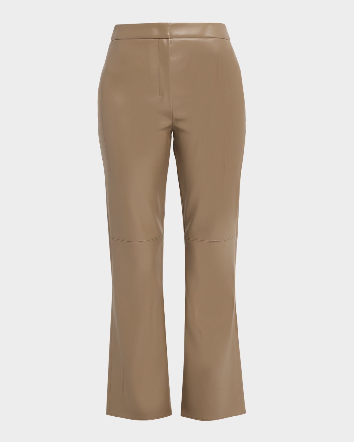 Max Mara Studio Sublime Vegan Leather Kickflare-Leg Ankle Pants