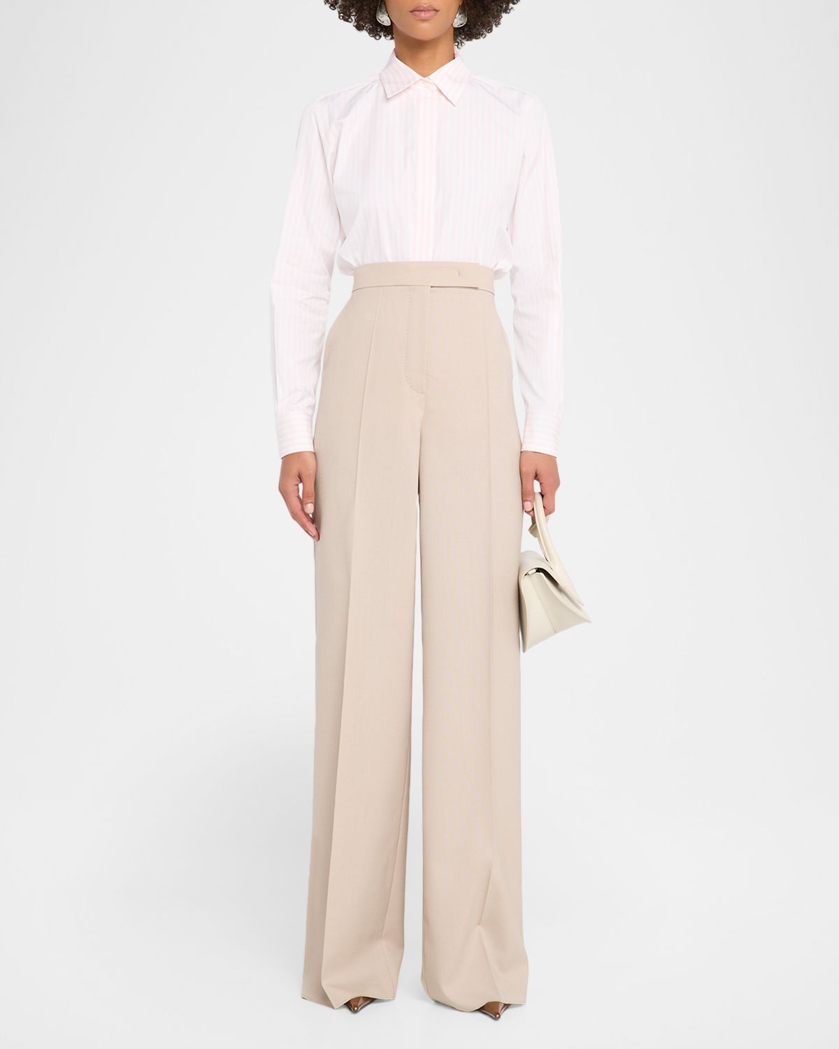 Max Mara Studio High-Rise Wide-Leg Trousers