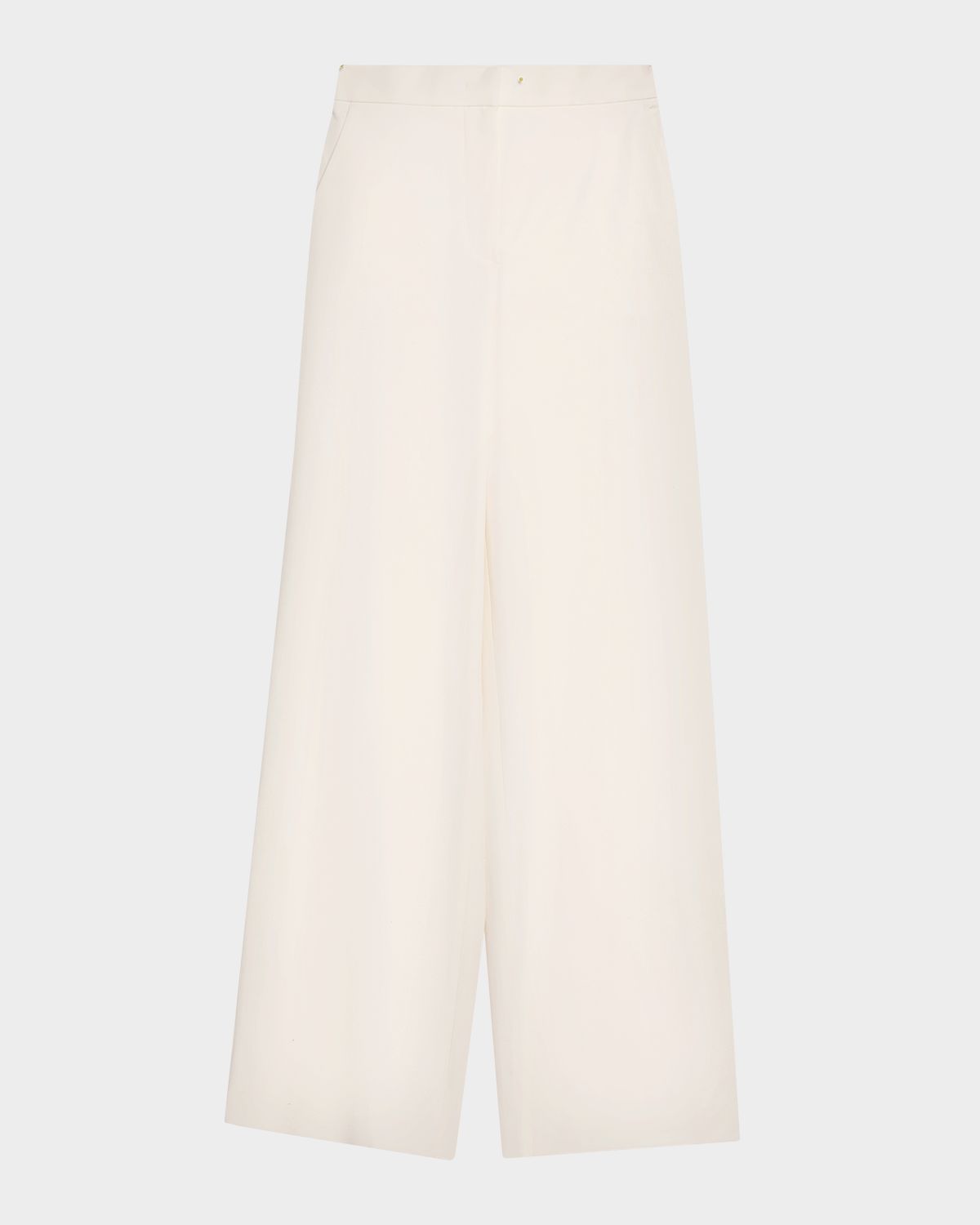 Max Mara Studio Dentice Wide-Leg Stretch Cotton Twill Pants