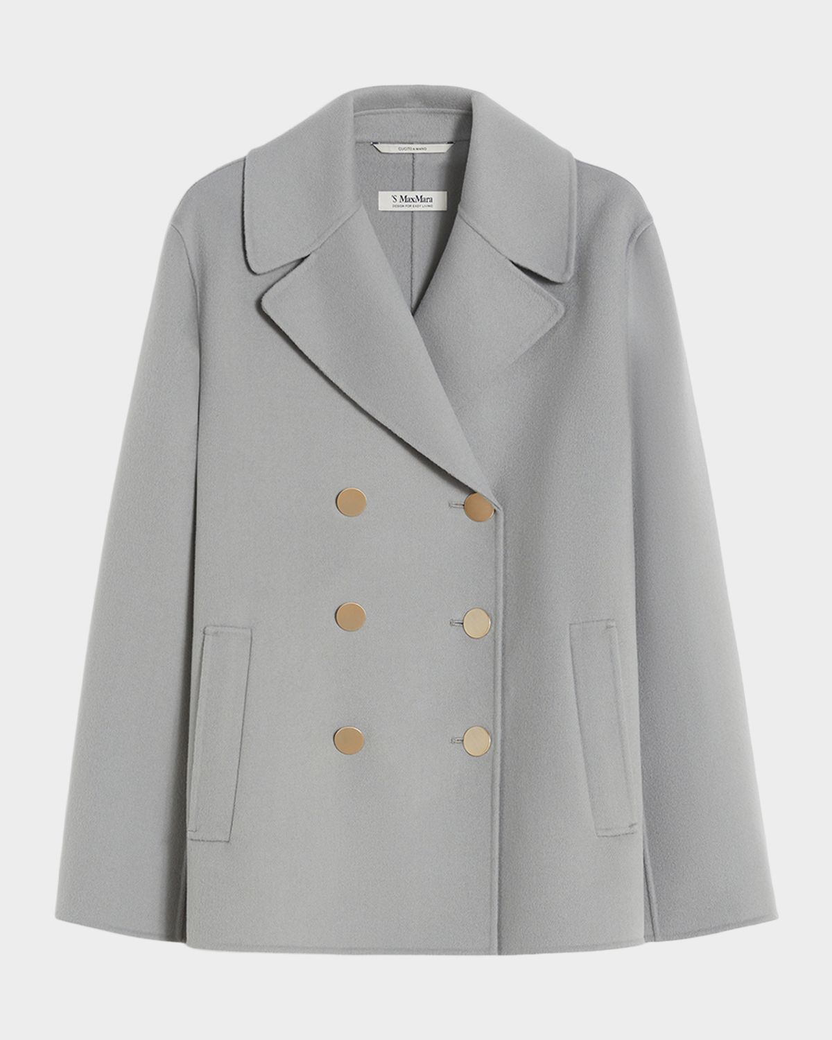 Max Mara Studio Margot Double-Breasted Wool Short Coat