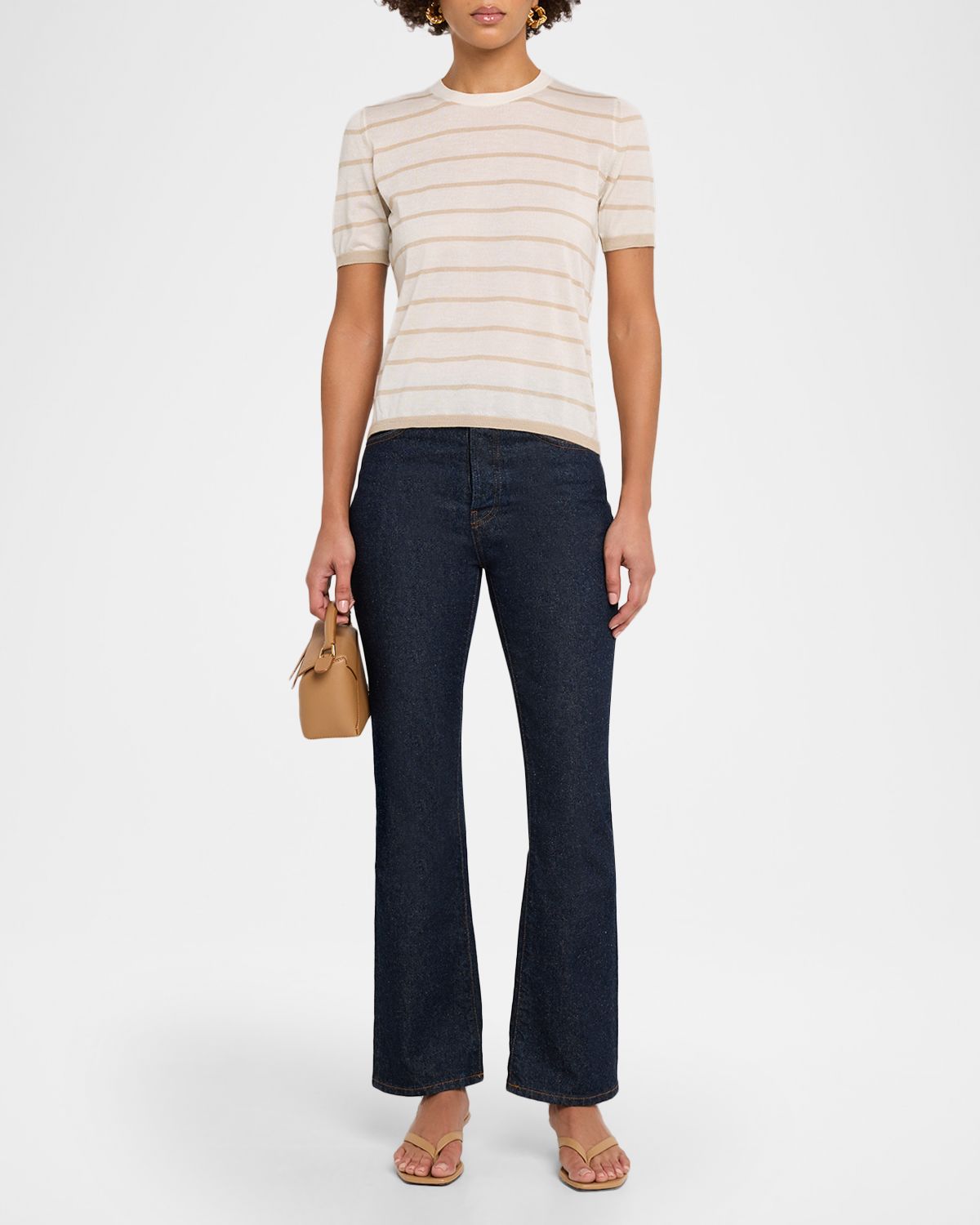 Max Mara Favetta Striped Cashmere-Silk Sweater