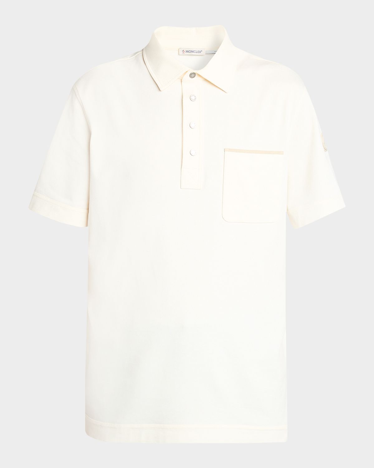 Moncler Men 's Short-Sleeve Cotton Pique Polo Shirt
