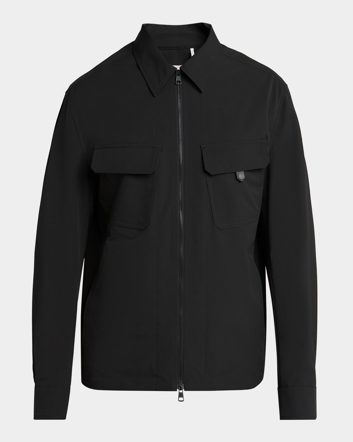 Moncler en 's Polyester Double Pocket Full-Zip Shirt Jacket