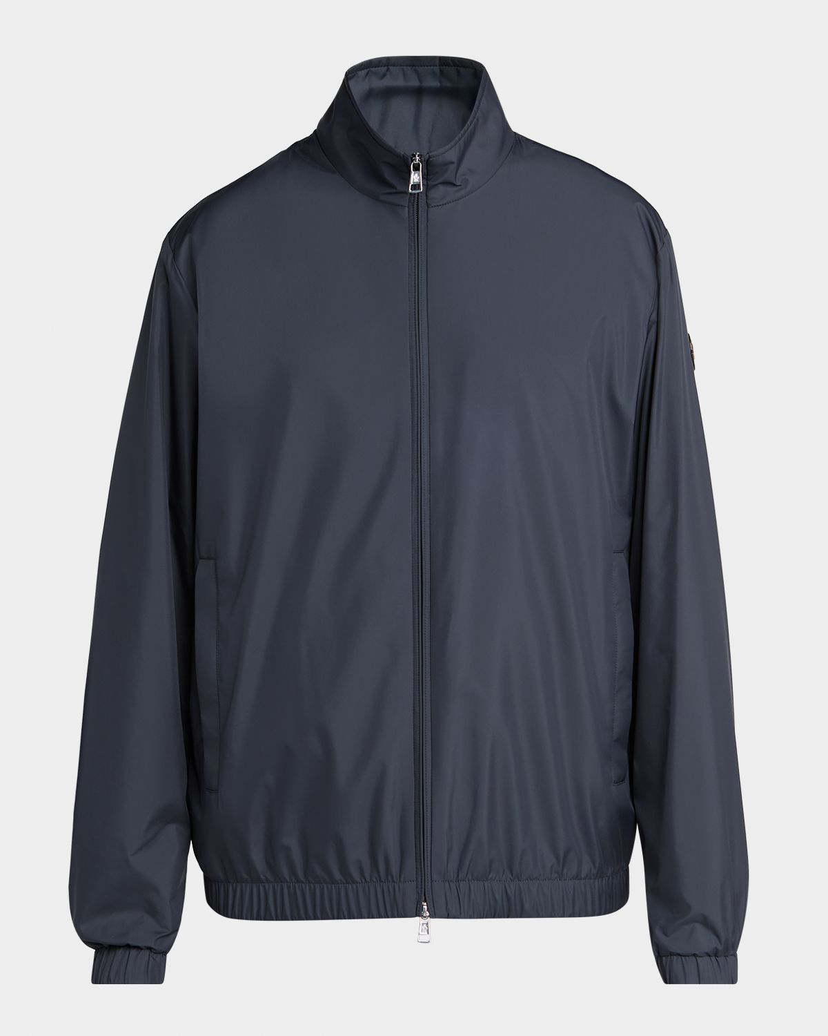 Moncler Men 's Meidassa Full-Zip Jacket with Leather Logo