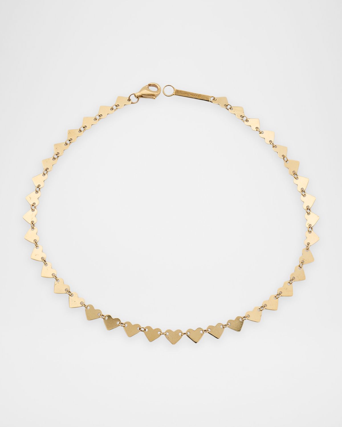 LANA 14K Heart Disc Chain Anklet