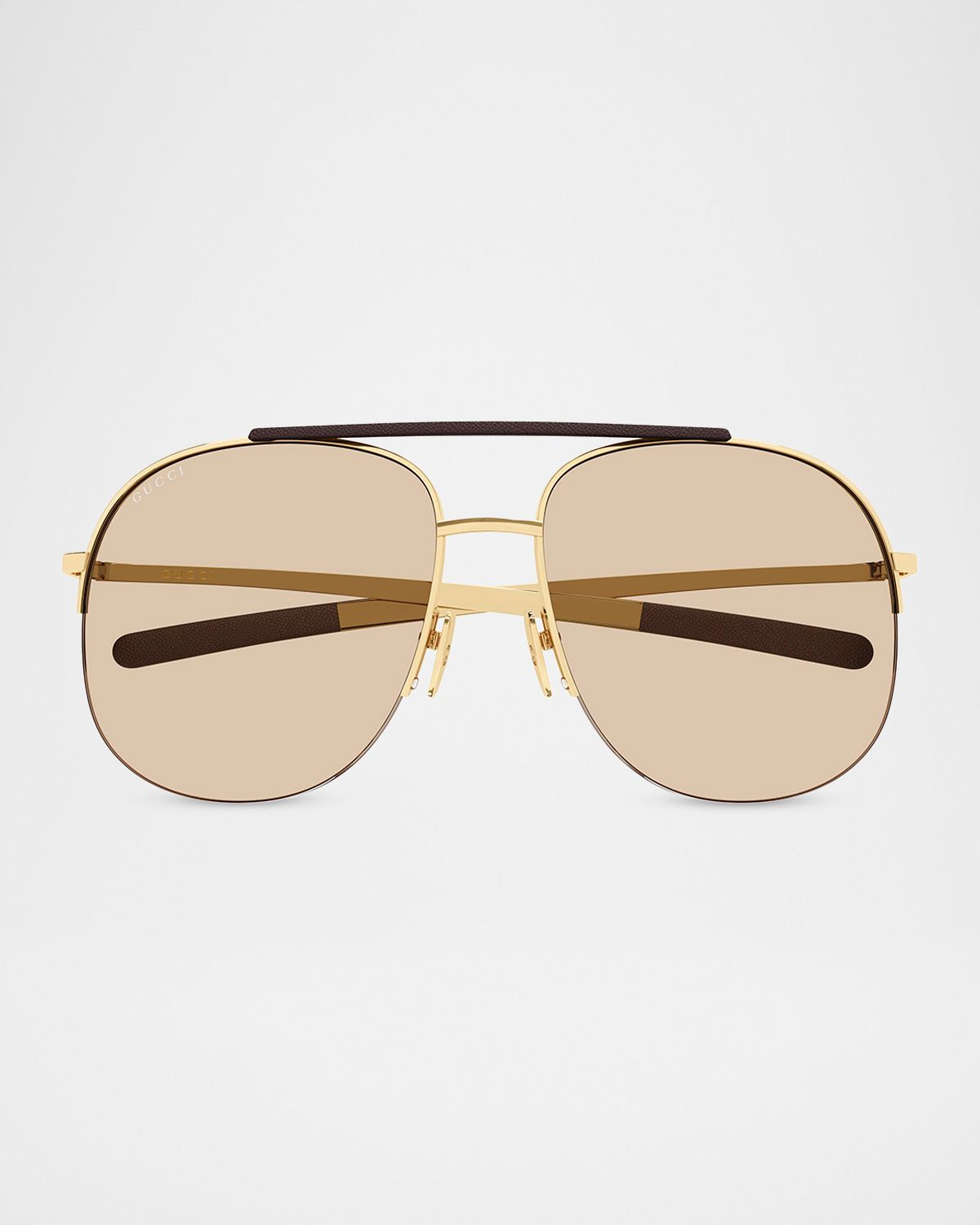 Gucci 61mm Metal Aviator Sunglasses
