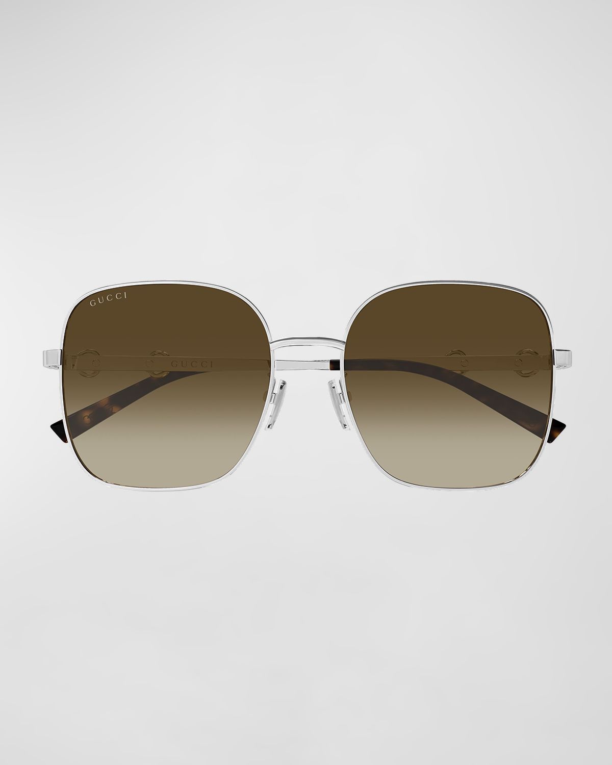 Gucci 58mm Metal Square Sunglasses