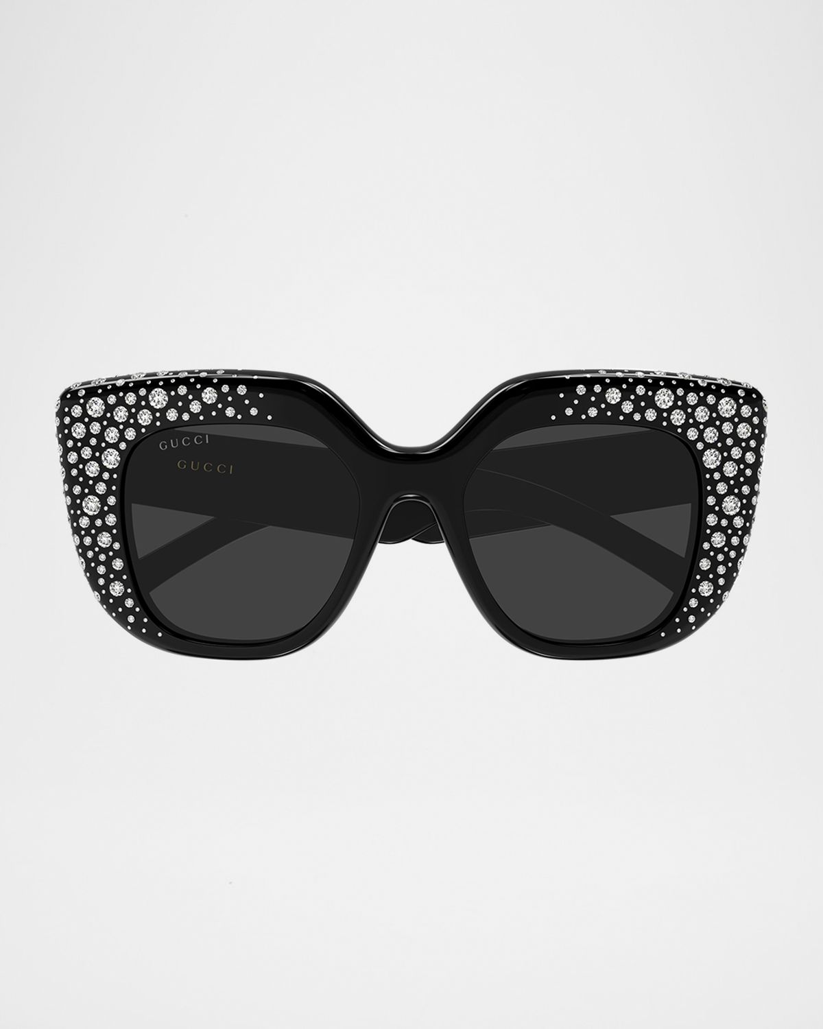 Gucci 50mm Crystal-Embellished Square Sunglasses