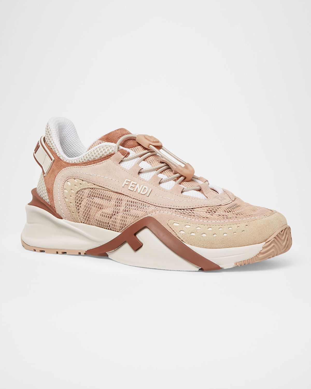 Fendi Flow Colorblock Suede Runner Sneakers