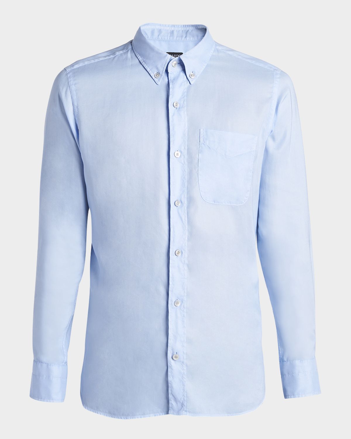 TOM FORD Men 's Slim-Fit Gabardine Button-Down Shirt | Thumbnail 6 TOM FORD Men 's Slim-Fit Gabardine Button-Down Shirt | Thumbnail 6