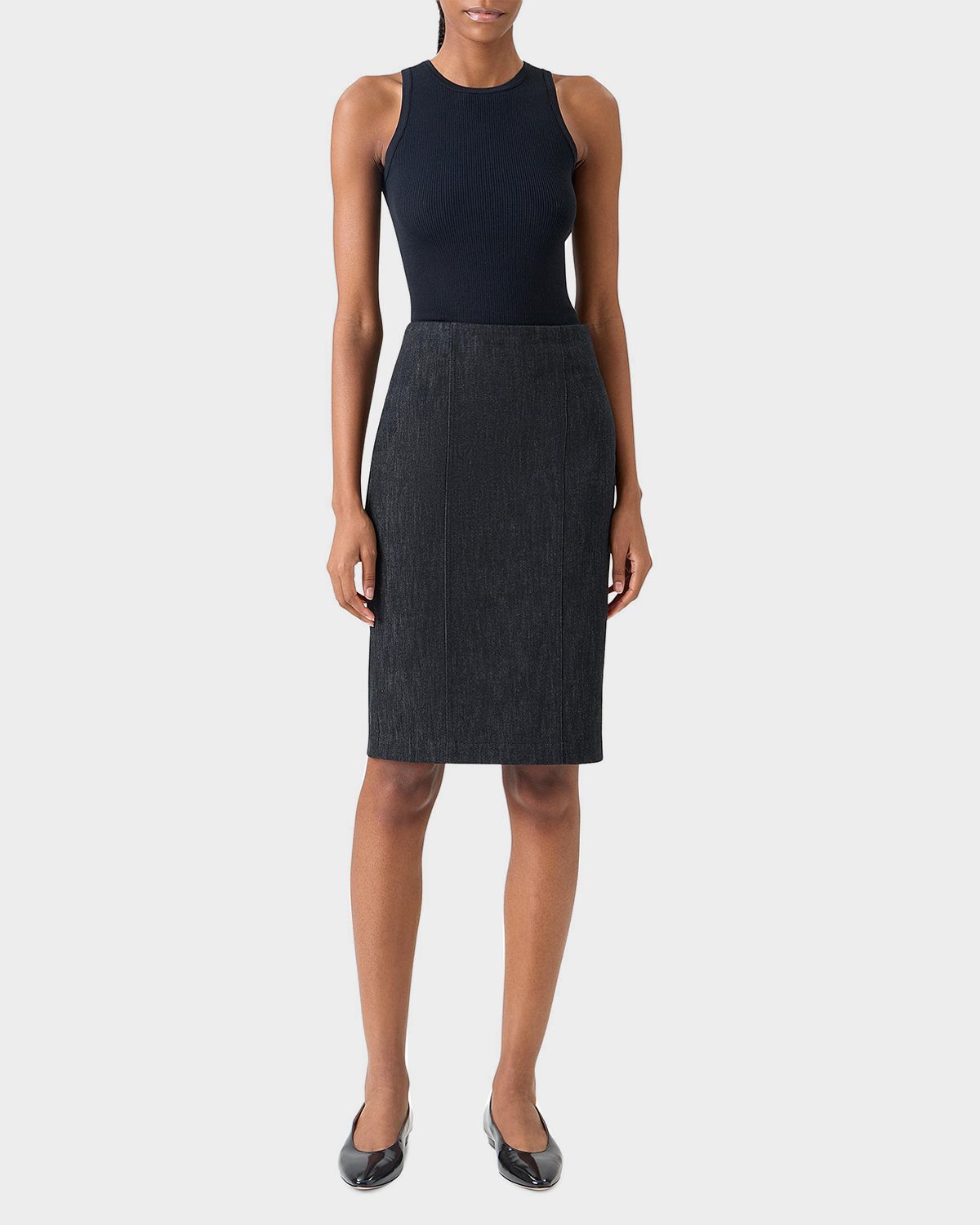 Akris Denim Midi Pencil Skirt