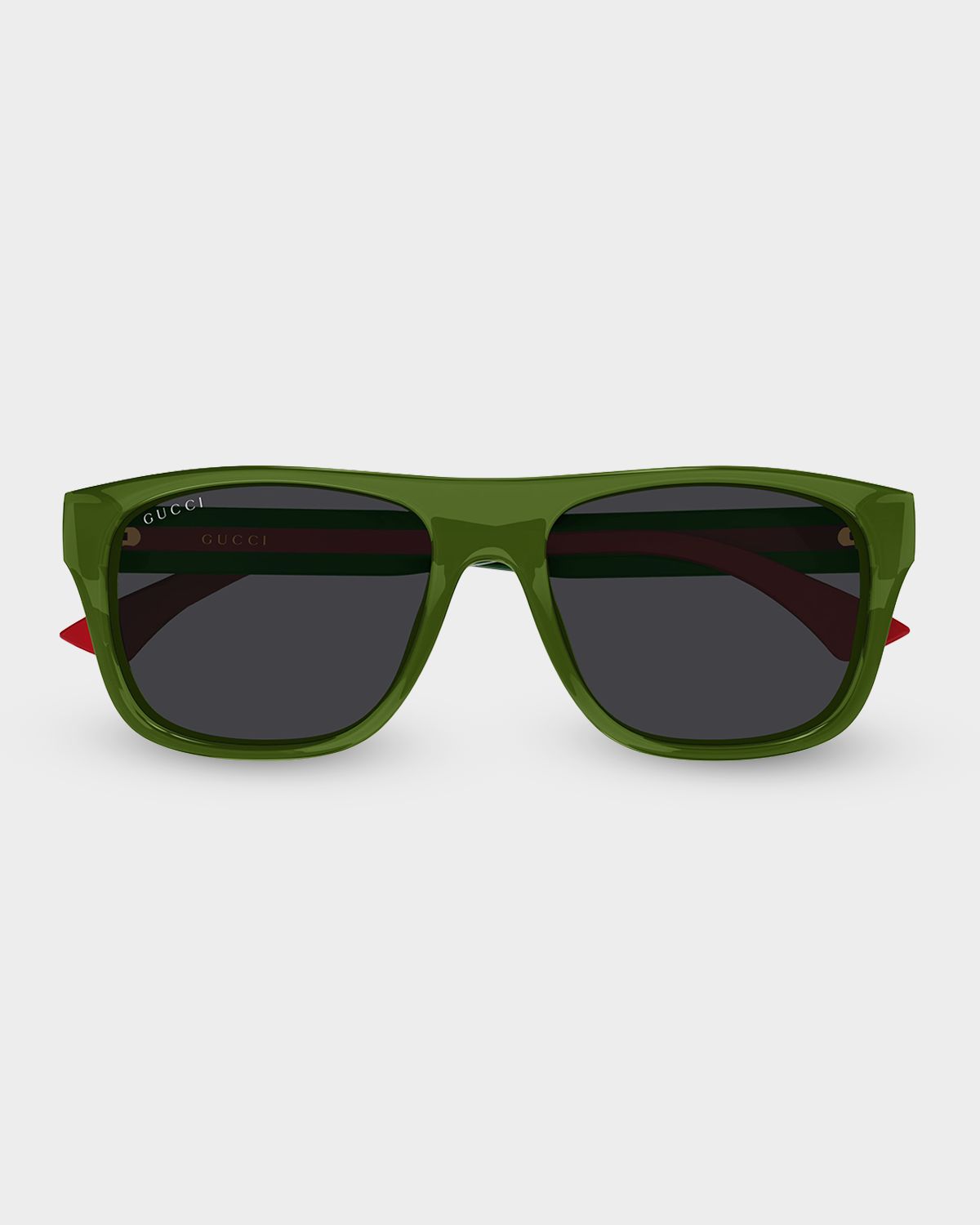 Gucci Men 's GG2119S-003 Green and Red Acetate Rectangle Sunglasses
