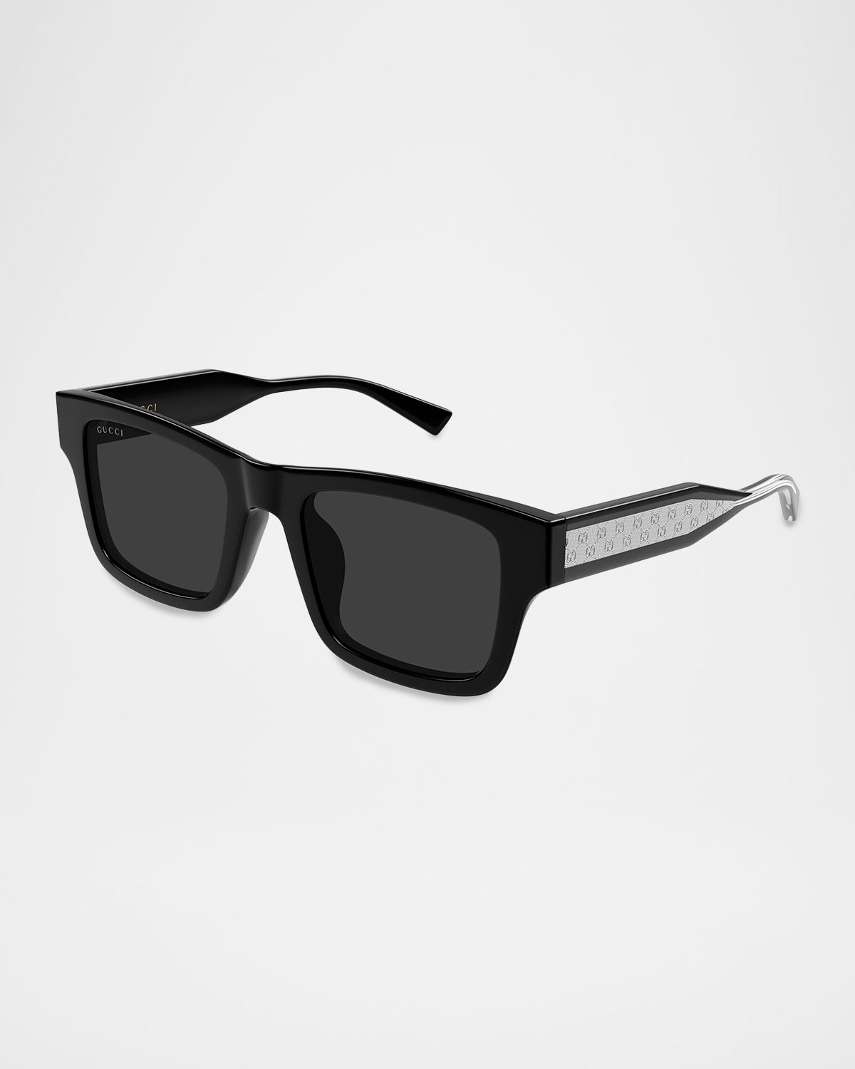 Gucci Men 's GG2072SA-001 Acetate Rectangle Sunglasses