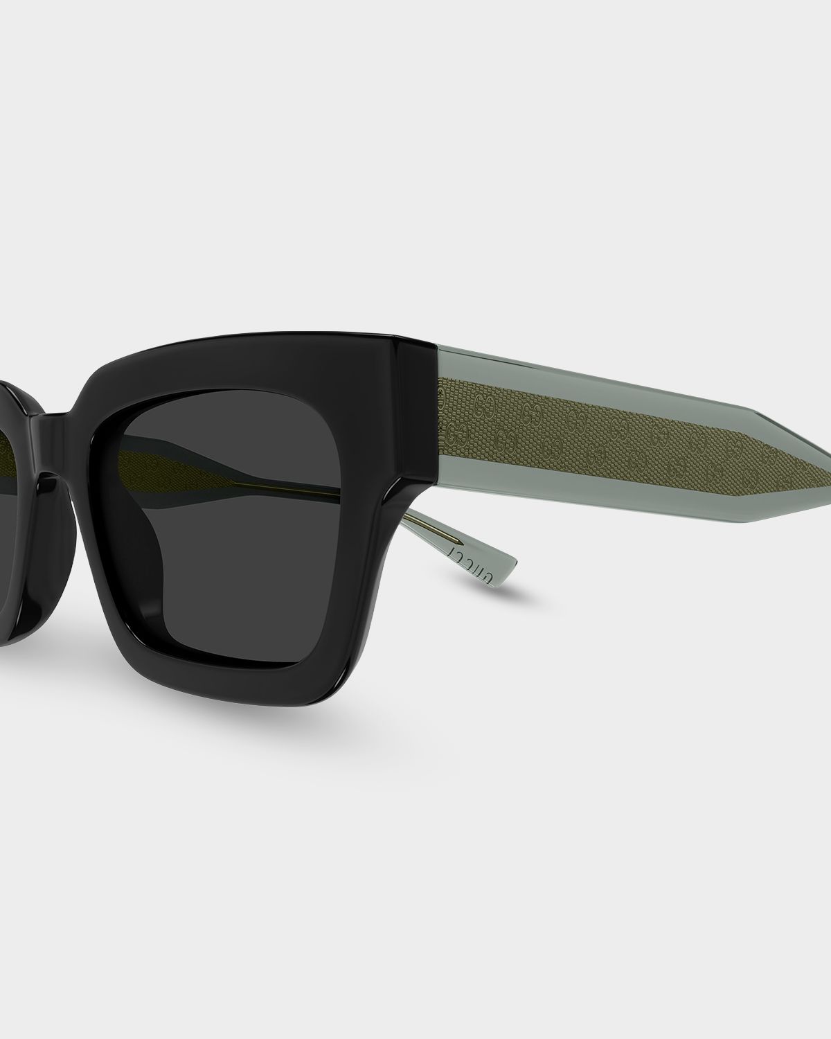 Gucci Men 's GG2069S-001 Acetate Rectangle Sunglasses