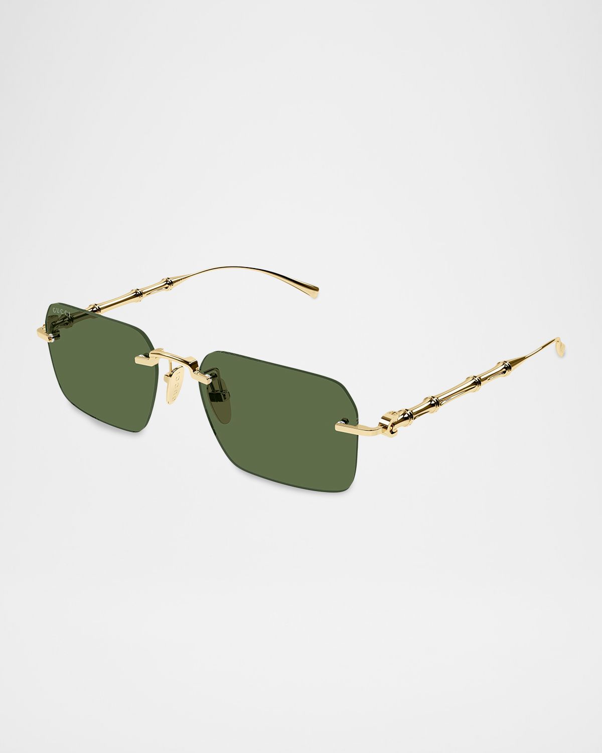 Gucci Men 's GG2154S-003 Metal Rectangle Sunglasses