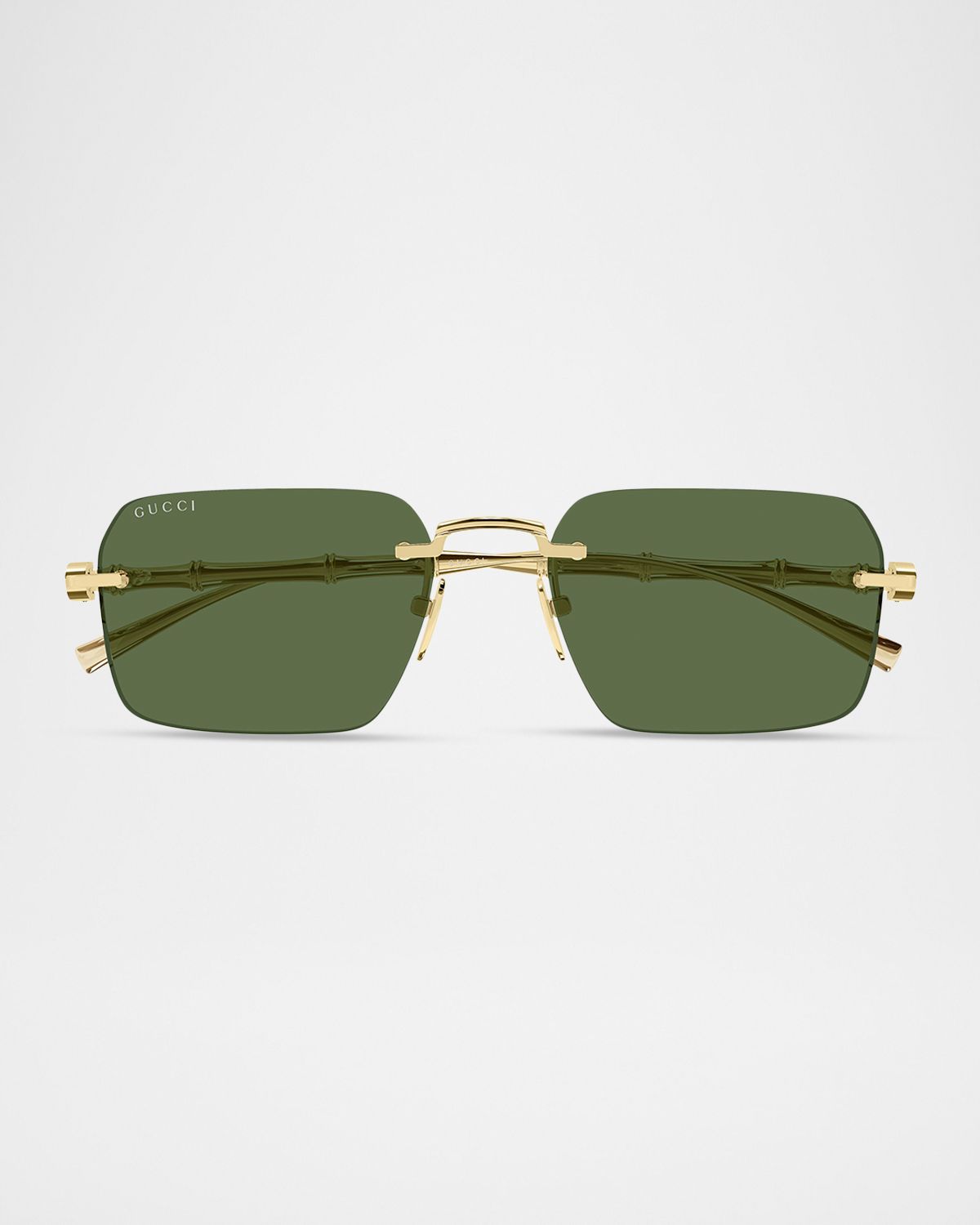 Gucci Men 's GG2154S-003 Metal Rectangle Sunglasses