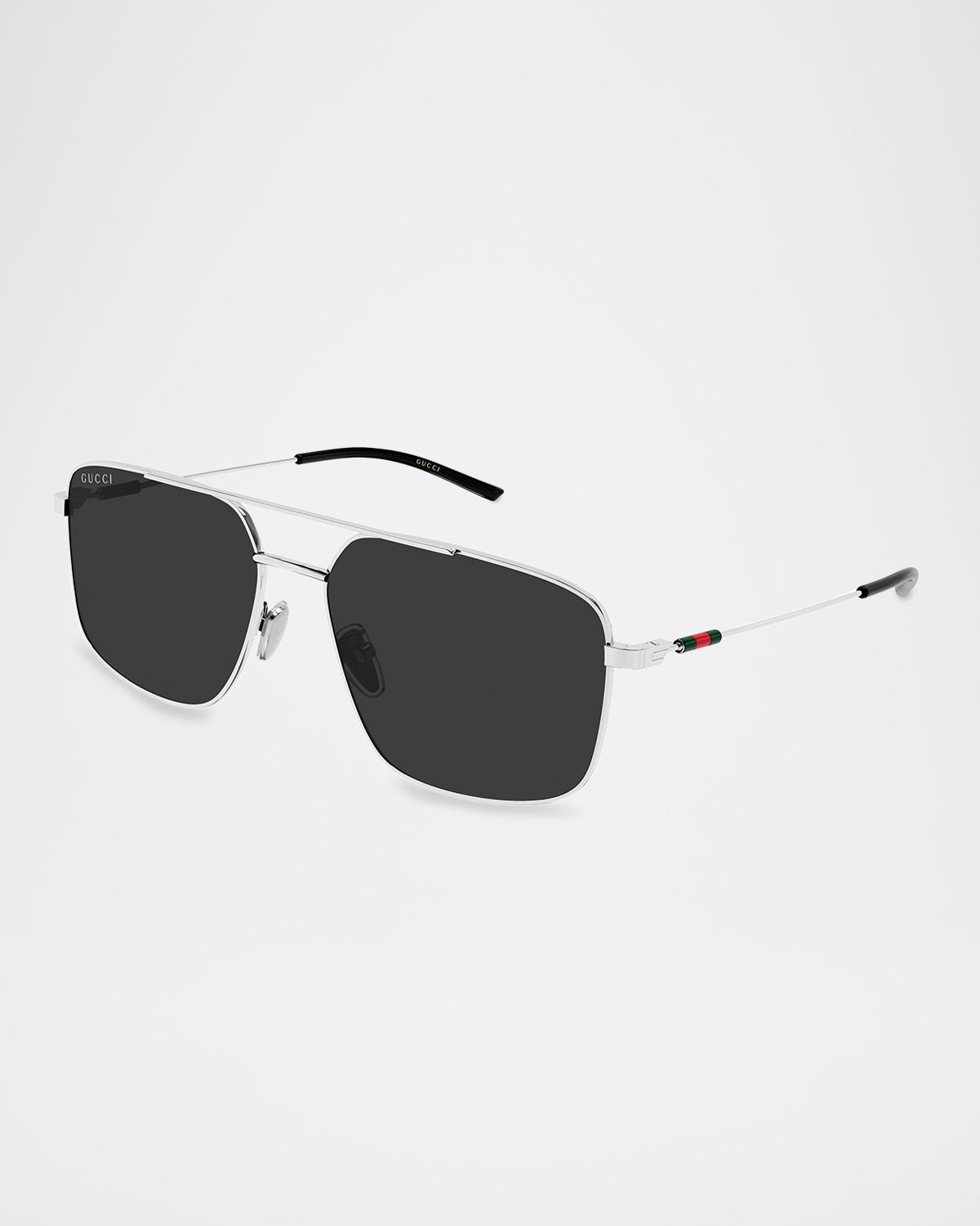 Gucci Men 's GG2096SA-001 Metal Rectangle Sunglasses