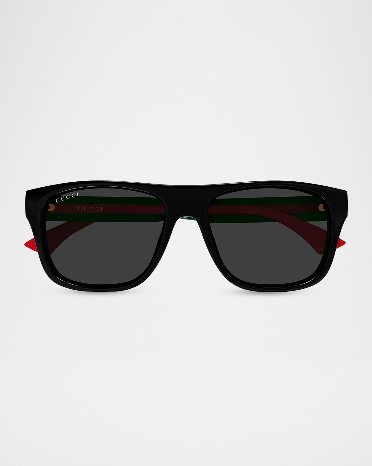 Gucci Men 's GG2119S-001 Green and Red Acetate Rectangle Sunglasses