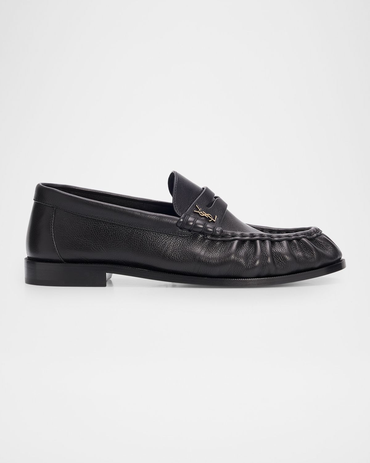 Saint Laurent Le Leather YSL Penny Loafers