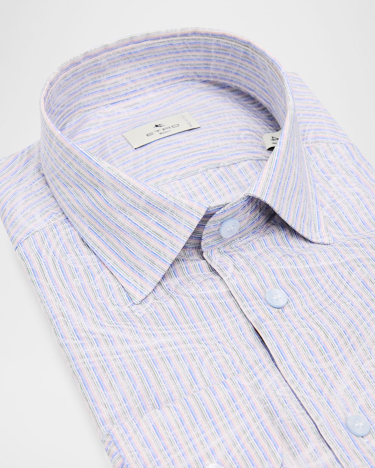 Etro Men 's Roma Stripe and Paisley Cotton Jacquard Shirt