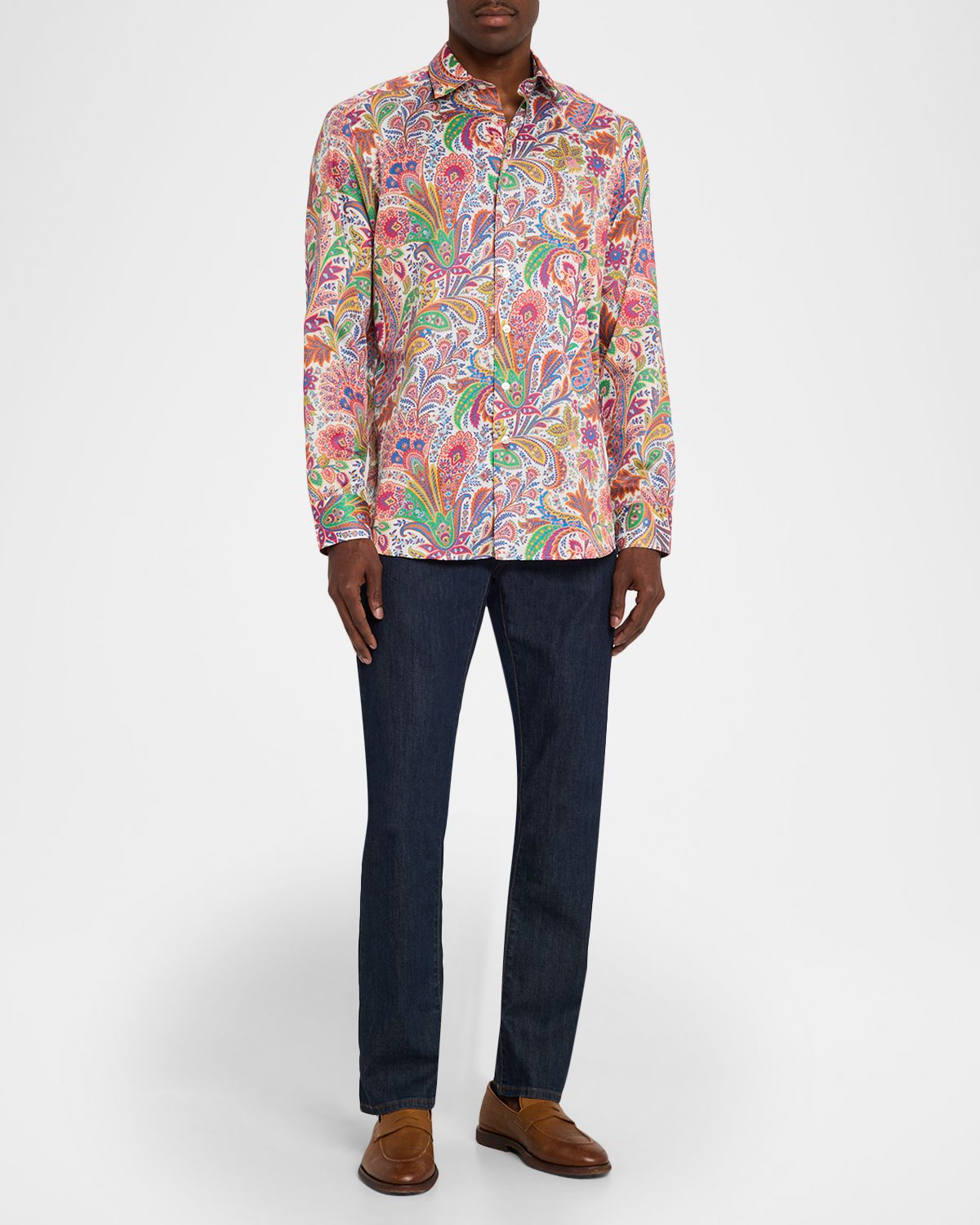 Etro Men 's Paisley Jacquard Roma-Fit Dress Shirt