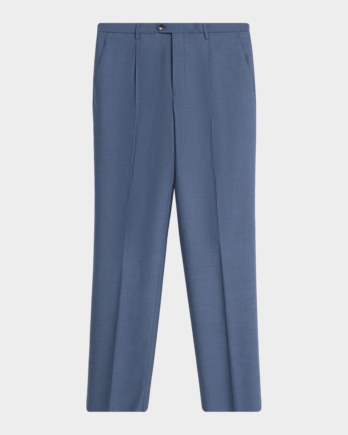 Etro Men 's Single-Pleat Virgin Wool Roma-Fit Straight-Leg Trousers