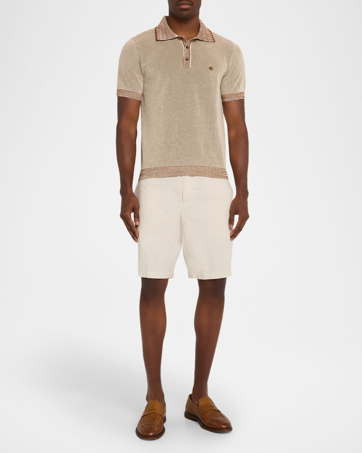 Etro Men 's Knitted Short-Sleeve Polo Shirt