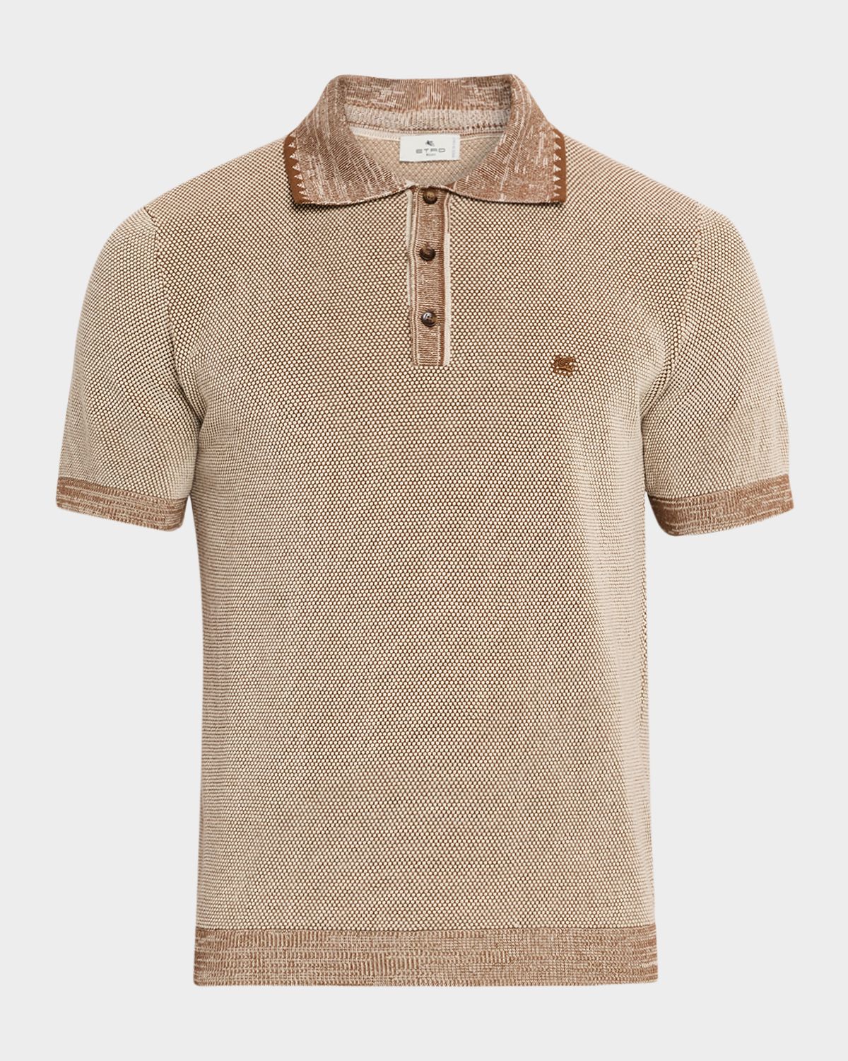 Etro Men 's Knitted Short-Sleeve Polo Shirt