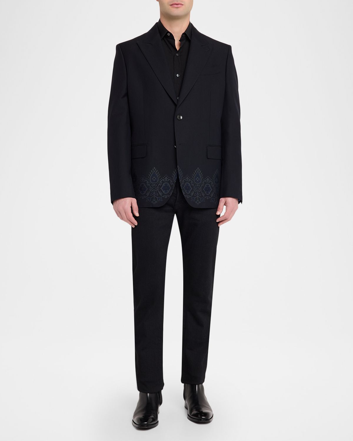 Etro Men 's Wool-Cotton Paisley Sport Coat