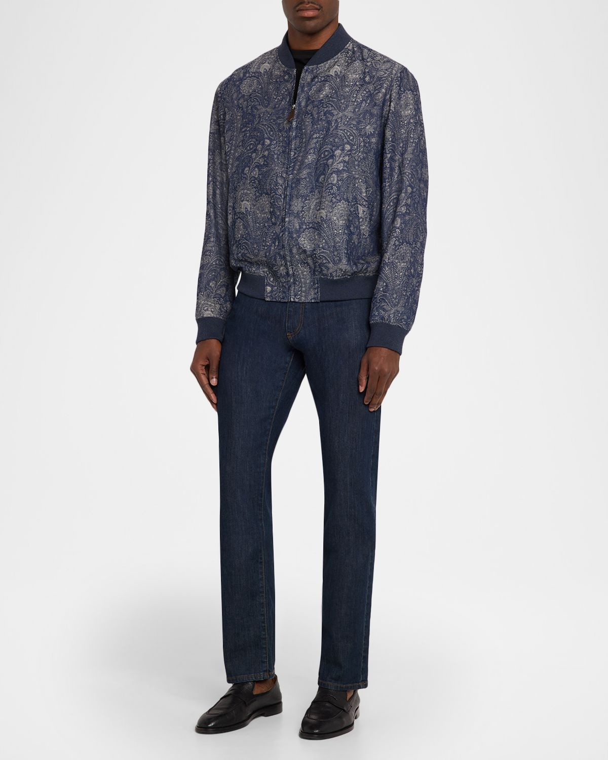 Etro Men 's Paisely Jacquard Bomber Jacket
