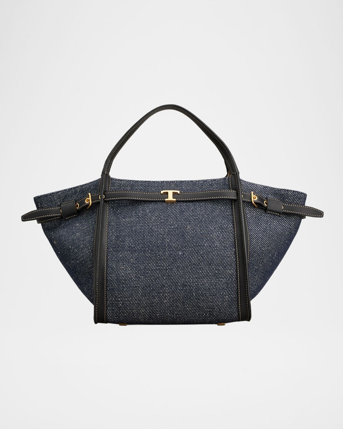Tod 's Small Timeless T Belted Cotton Shopping Tote Bag | Thumbnail 4 Tod 's Small Timeless T Belted Cotton Shopping Tote Bag | Thumbnail 4