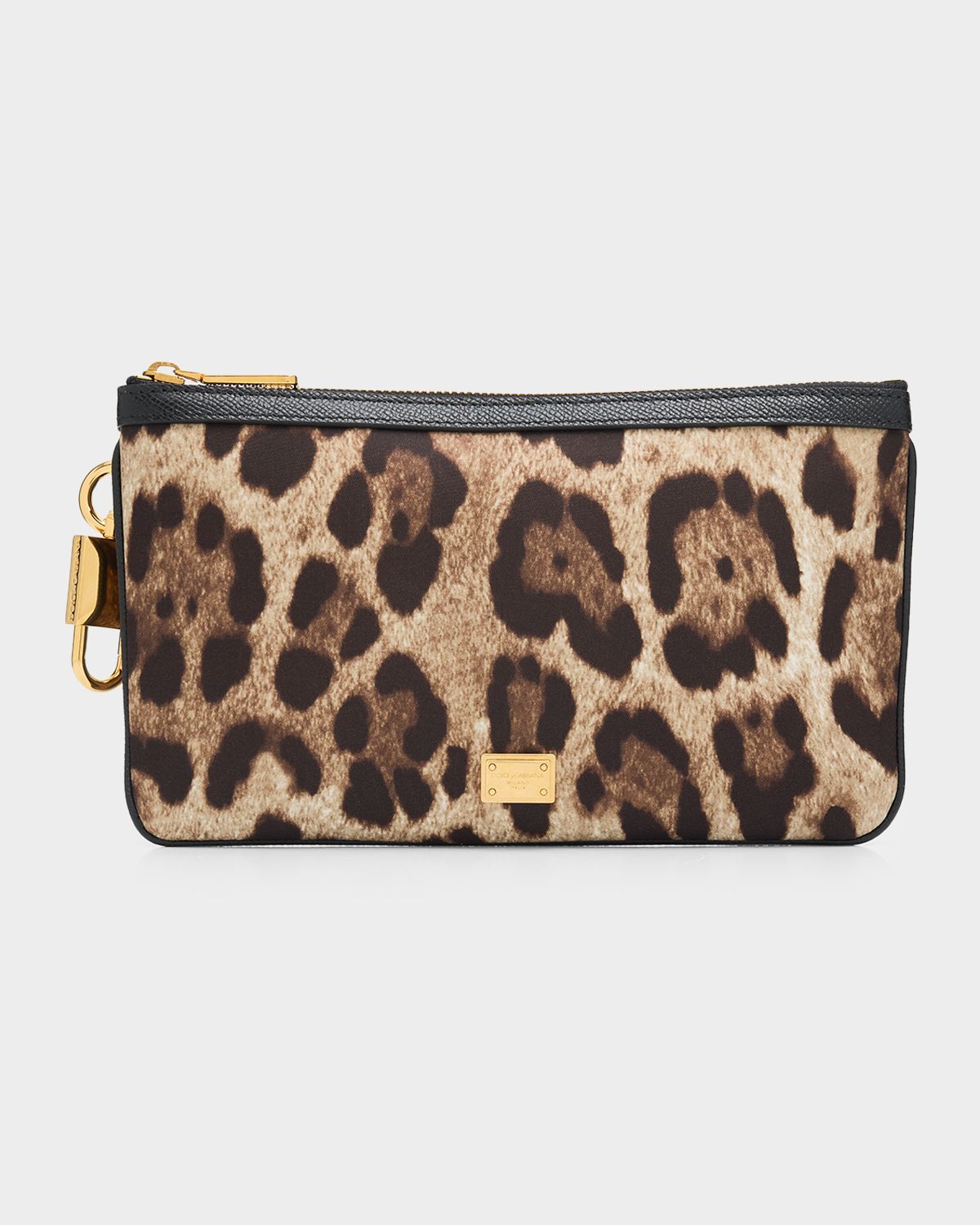 Dolce & Gabbana Necessaire Animal-Print Pouch Bag