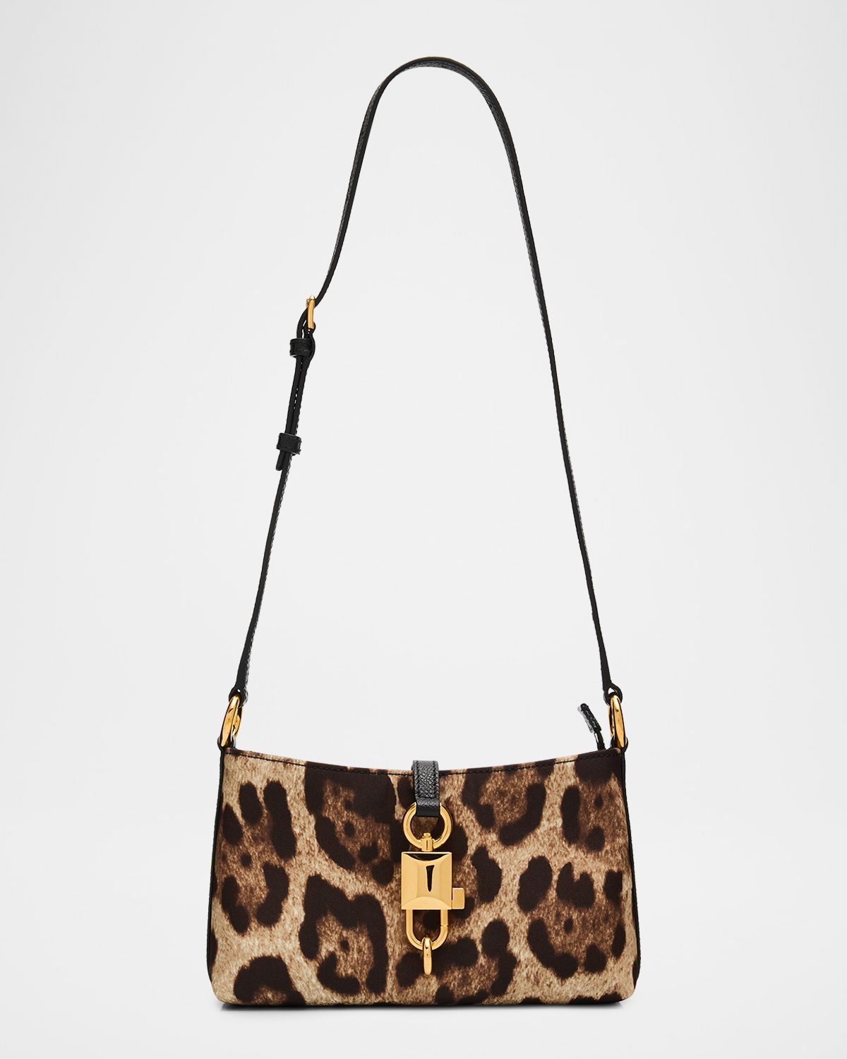 Dolce & Gabbana Lock Leopard-Print Shoulder Bag