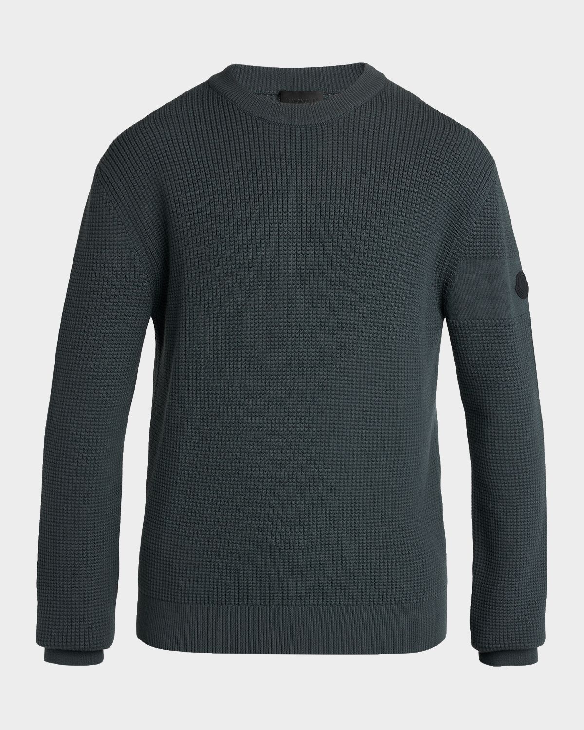Moncler en 's Wool Waffle-Knit Crewneck Sweater | Thumbnail 5 Moncler en 's Wool Waffle-Knit Crewneck Sweater | Thumbnail 5