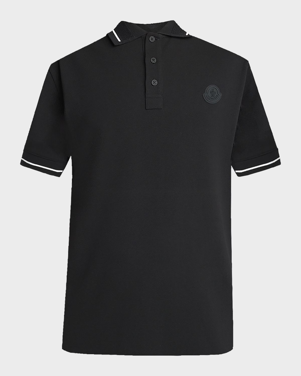 Moncler Men 's Logo Patch Cotton Pique Polo hirt