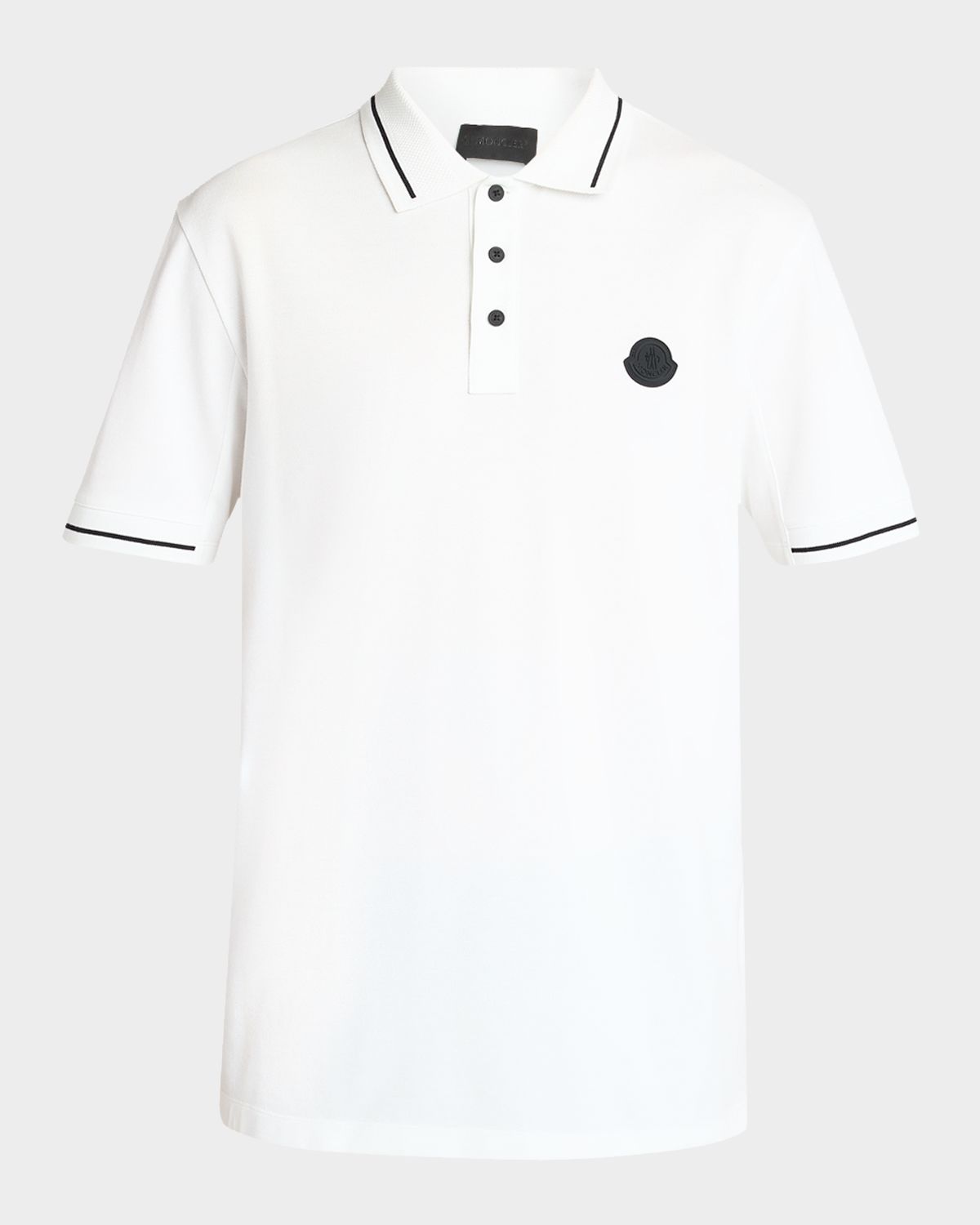 Moncler Men 's Logo Patch Cotton Pique Polo hirt