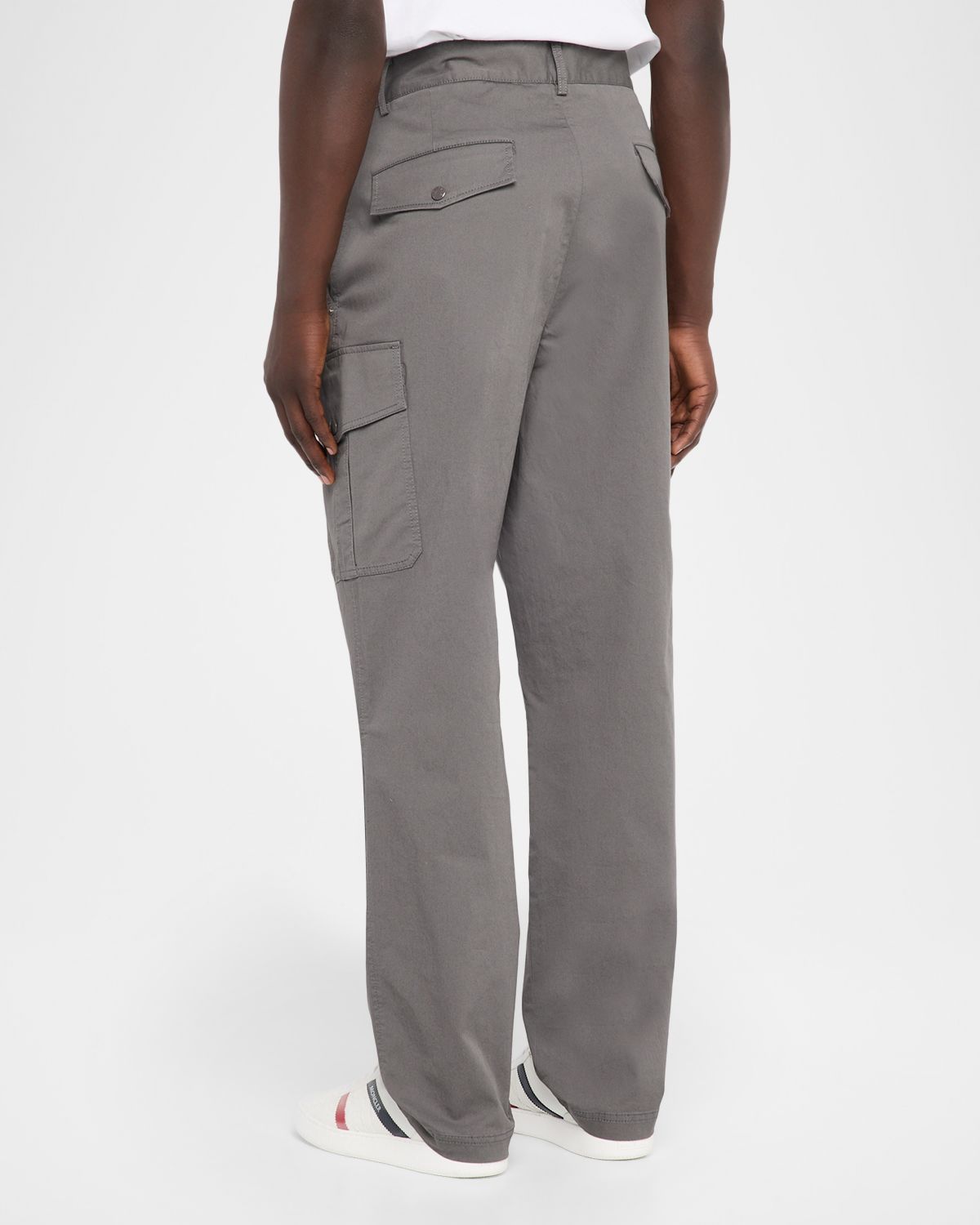 Moncler Men 's Gabardine Wide-Leg Cargo Pants